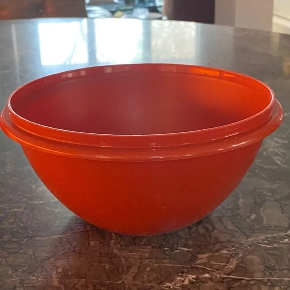 Vintage Tupperware Harvest Orange Bowl With Lid - Picture 4 of 8